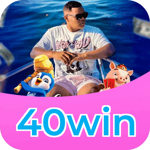 Interface do aplicativo 40win mostrando jogos disponíveis no iOS e Android